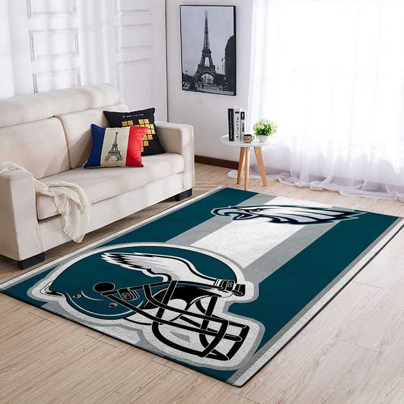 Philadelphia Eagles Area Rug NFL Area Rug Bedroom Area Rug Indoor Outdoor Rug Rectangle Carpet