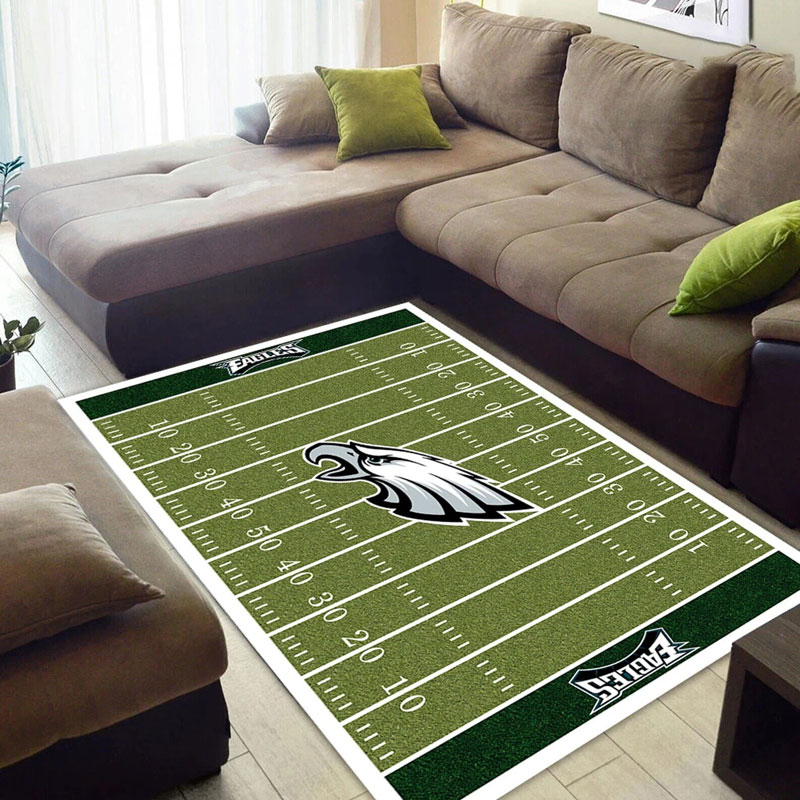 Philadelphia Eagles Area Rug NFL Area Rug Living Room Rug Indoor Outdoor Rugs Rectangle Carpet