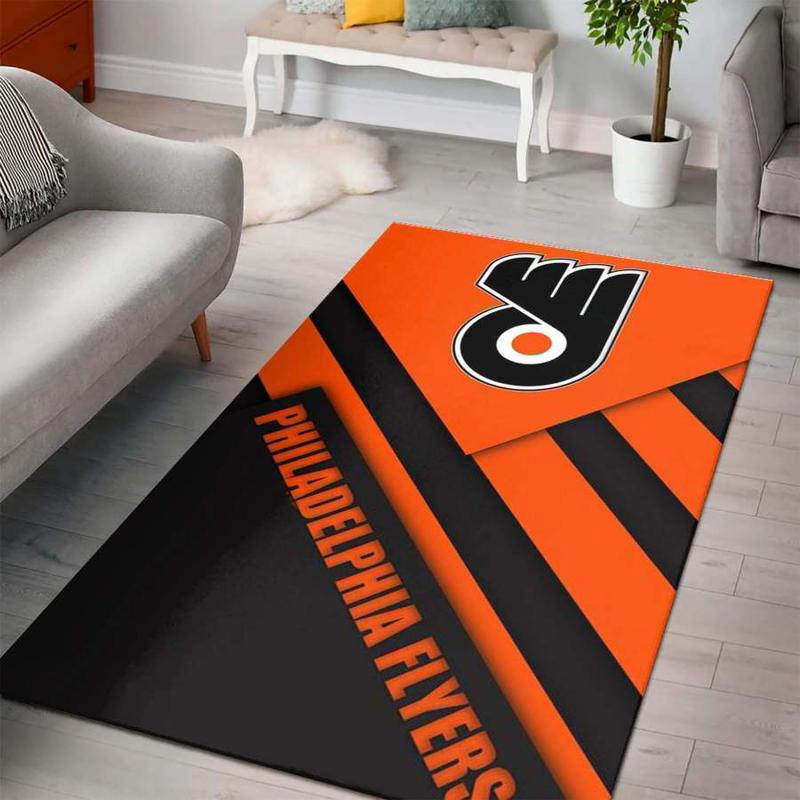 Philadelphia Flyers Rug NHL Area Rug Dining Room Rug Indoor Outdoor Rugs Rectangle Carpet