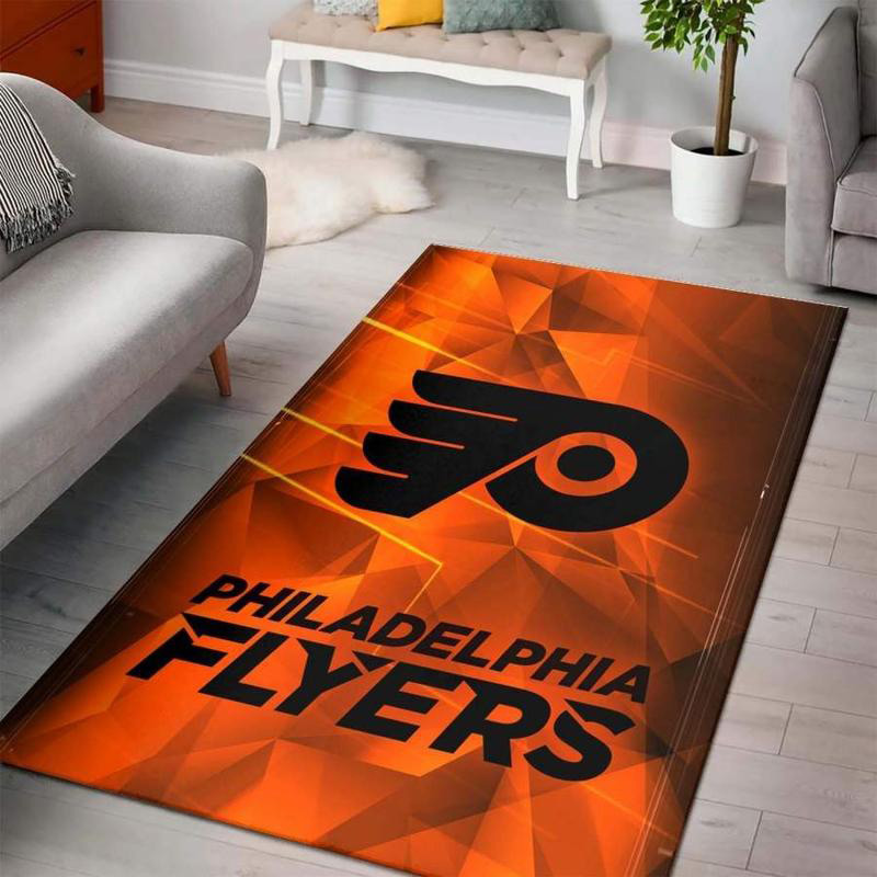 Philadelphia Flyers Rug NHL Area Rug Dining Room Rugs Indoor Outdoor Rugs Rectangle Carpet