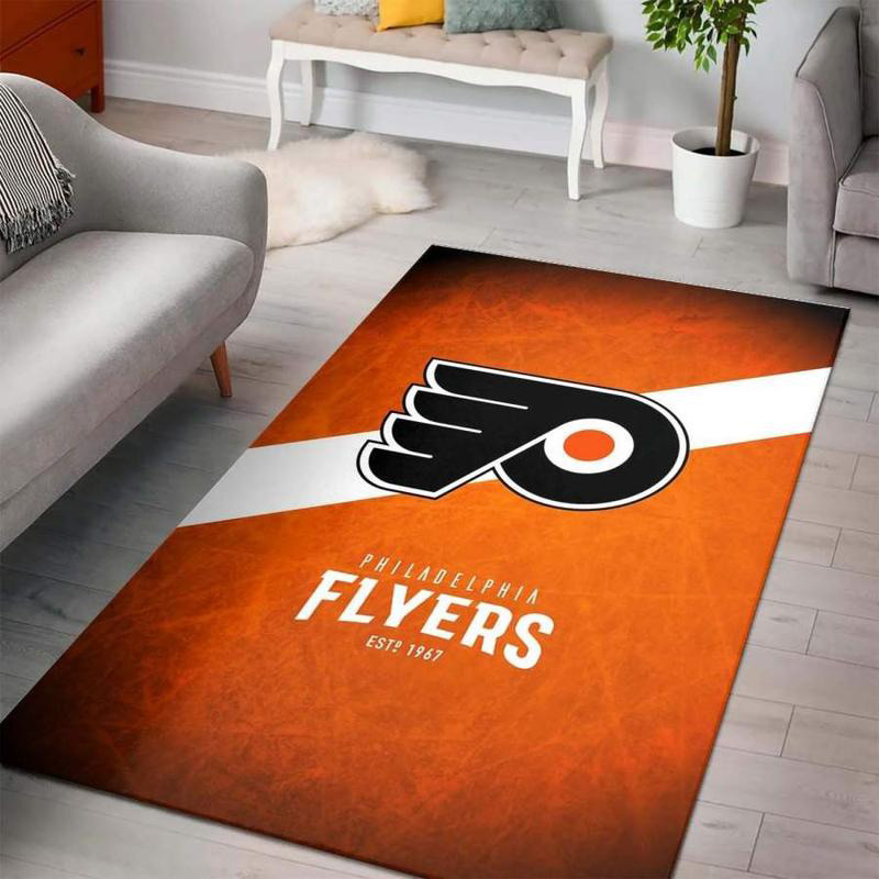 Philadelphia Flyers Area Rug NHL Area Rug Bathroom Rugs Outdoor Rugs Rectangle Carpet