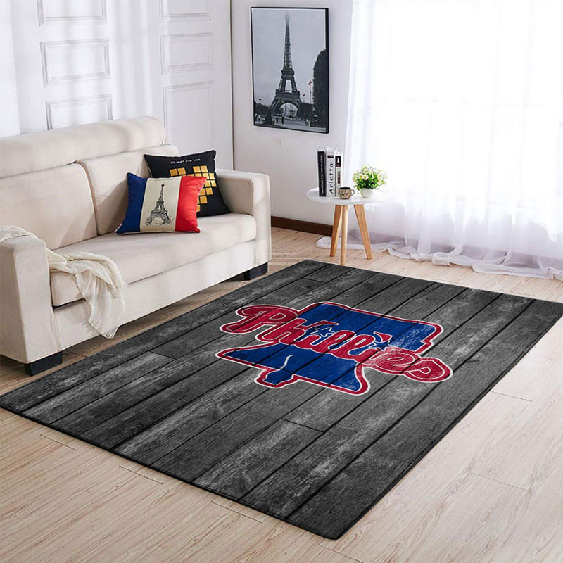 Philadelphia Phillies Rug MLB Area Rug Dining Room Rug Indoor Outdoor Rug Rectangle Carpet