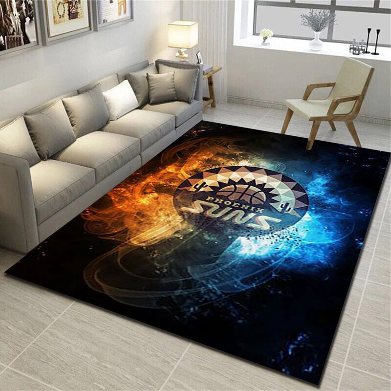 Phoenix Suns Area Rug NBA Area Rug Bedroom Area Rug Indoor Outdoor Rugs Rectangle Carpet