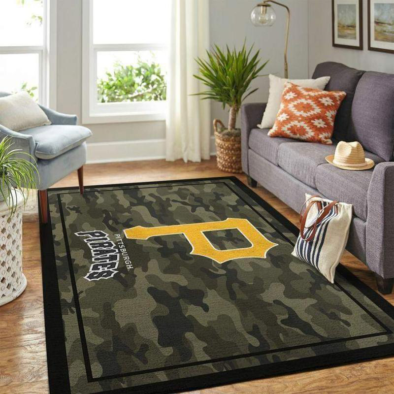 Pittsburgh Pirates Area Rug MLB Area Rug Dining Room Rugs Outdoor Rug Rectangle Carpet