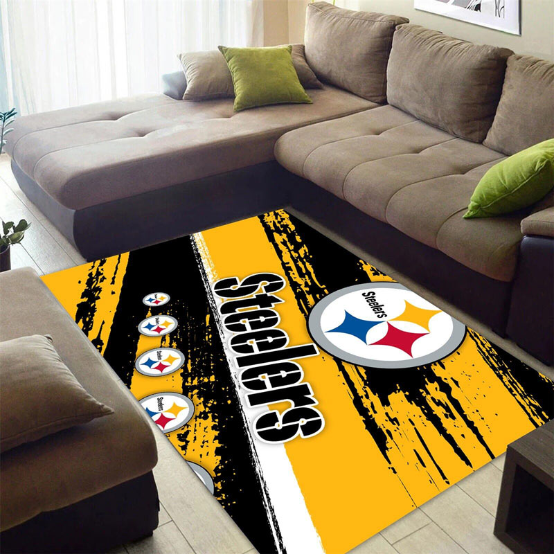 Pittsburgh Steelers Area Rug NFL Area Rug Bedroom Area Rug Outdoor Rug Rectangle Carpet
