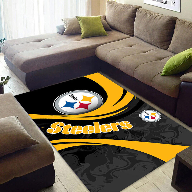 Pittsburgh Steelers Area Rug NFL Area Rug Bedroom Rug Outdoor Rug Rectangle Carpet