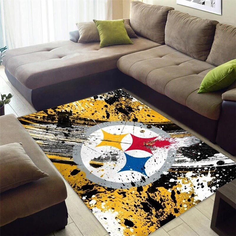 Pittsburgh Steelers Rug NFL Area Rug Living Room Rug Outdoor Rugs Rectangle Carpet
