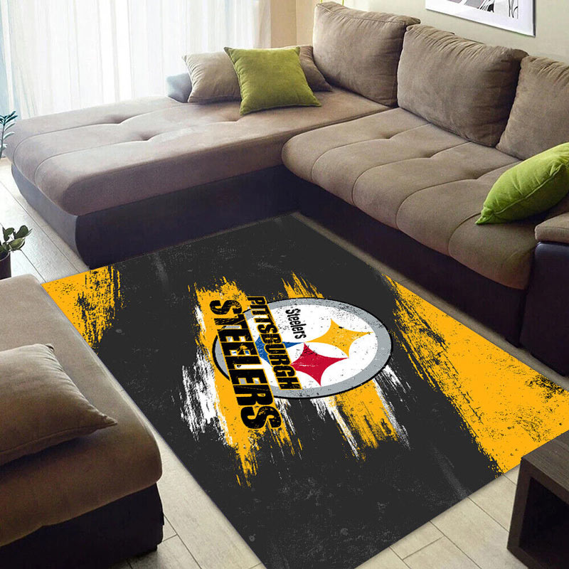 Pittsburgh Steelers Area Rug NFL Area Rug Bathroom Rugs Indoor Rugs Rectangle Carpet