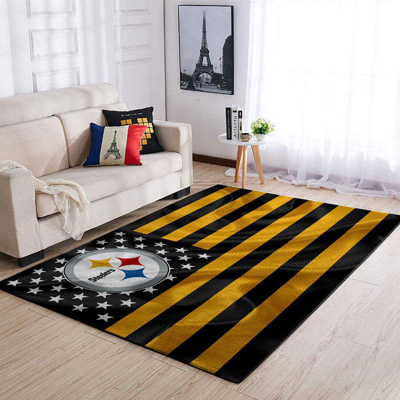 Pittsburgh Steelers Area Rug NFL Area Rug Bedroom Rug Indoor Outdoor Rug Rectangle Carpet