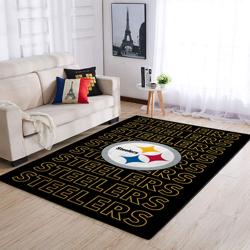 Pittsburgh Steelers Area Rug NFL Area Rug Dining Room Rugs Outdoor Rug Rectangle Carpet