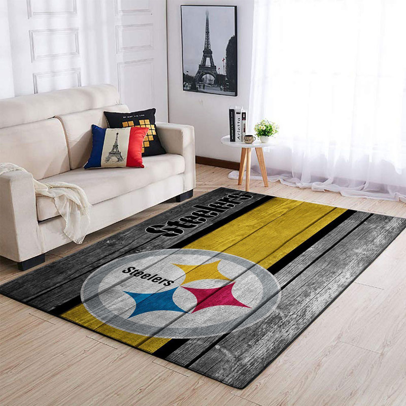 Pittsburgh Steelers Area Rug NFL Area Rug Bedroom Rug Outdoor Rug Rectangle Carpet