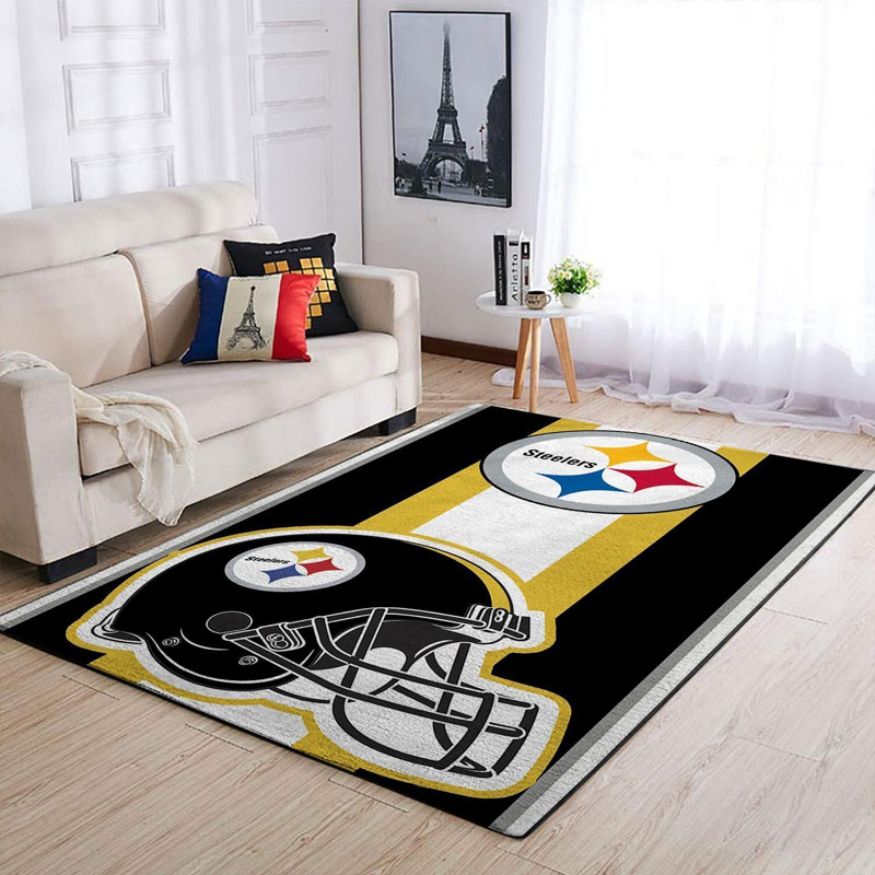 Pittsburgh Steelers Rug NFL Area Rug Living Room Rug Outdoor Rugs Rectangle Carpet