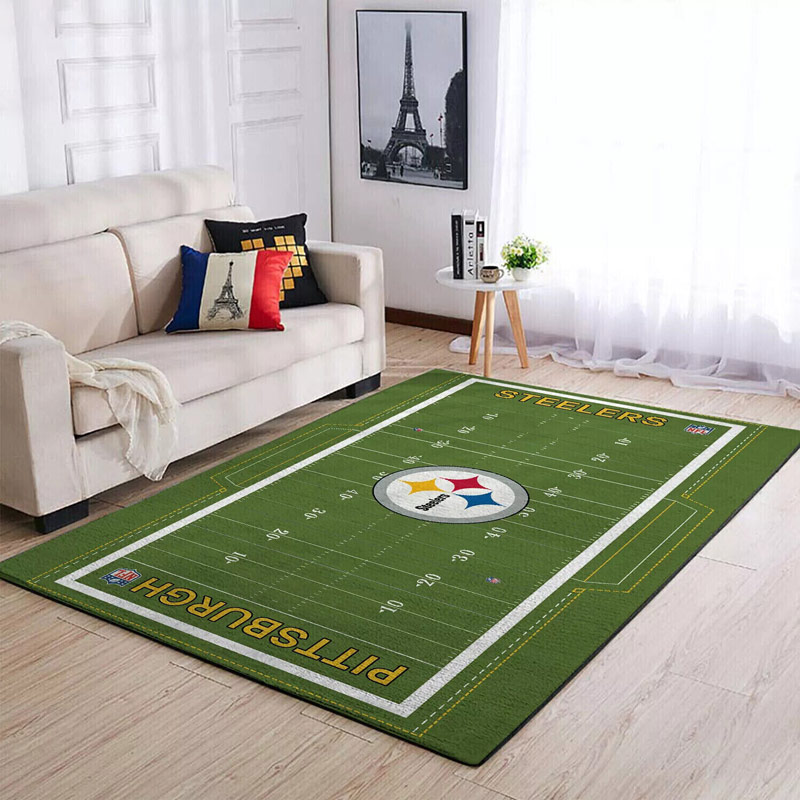 Pittsburgh Steelers Area Rug NFL Area Rug Living Room Rug Outdoor Rug Rectangle Carpet