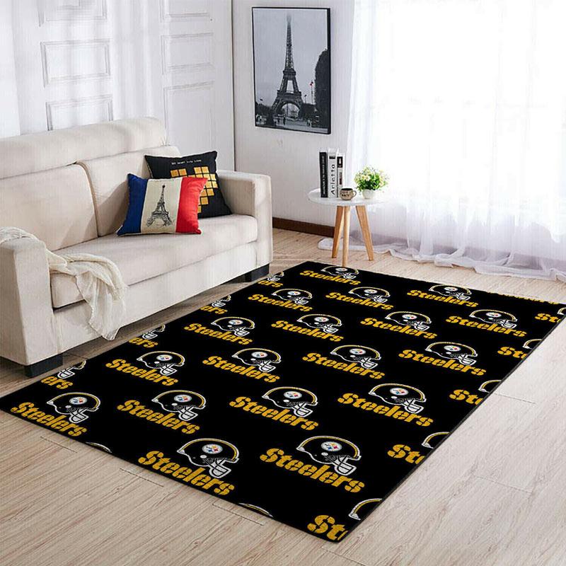 Pittsburgh Steelers Area Rug NFL Area Rug Bedroom Rug Indoor Outdoor Rug Rectangle Carpet