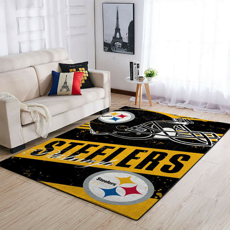Pittsburgh Steelers Area Rug NFL Area Rug Bedroom Rug Outdoor Rug Rectangle Carpet