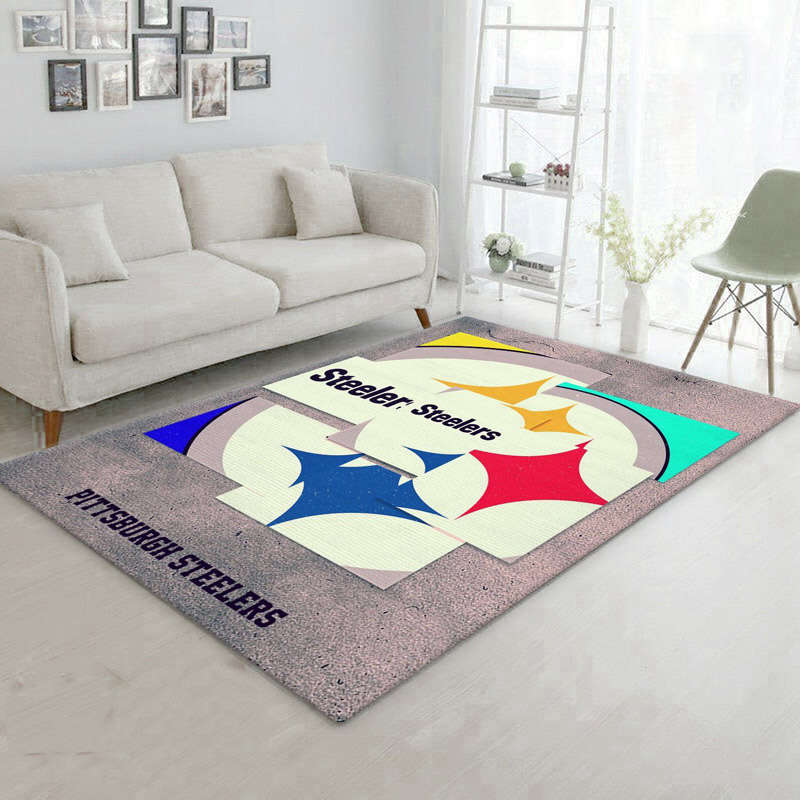 Pittsburgh Steelers Rug NFL Area Rug Bedroom Area Rug Indoor Outdoor Rug Rectangle Carpet