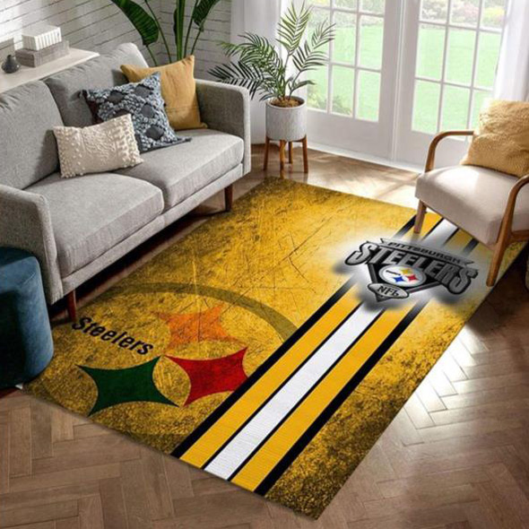Pittsburgh Steelers Area Rug NFL Area Rug Kitchen Rug Indoor Outdoor Rugs Rectangle Carpet