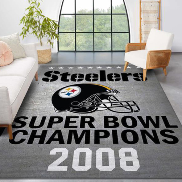 Pittsburgh Steelers Area Rug NFL Area Rug Living Room Area Rug Outdoor Rug Rectangle Carpet