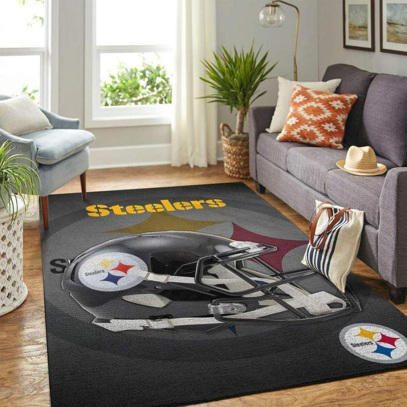 Pittsburgh Steelers Rug NFL Area Rug Bedroom Area Rug Outdoor Rugs Rectangle Carpet