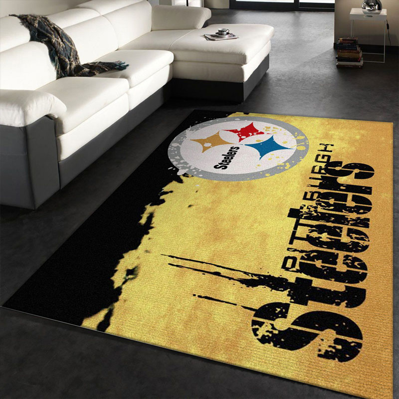 Pittsburgh Steelers Area Rug NFL Area Rug Kitchen Rug Indoor Outdoor Rugs Rectangle Carpet
