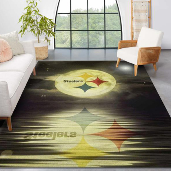 Pittsburgh Steelers Rug NFL Area Rug Bedroom Area Rug Indoor Outdoor Rug Rectangle Carpet
