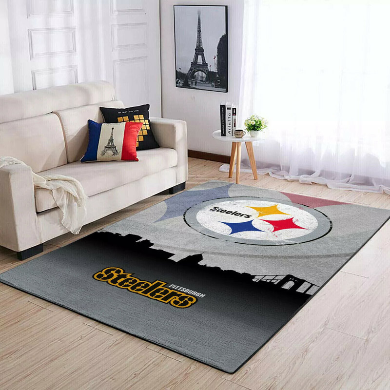 Pittsburgh Steelers Area Rug NFL Area Rug Bathroom Rugs Outdoor Rug Rectangle Carpet