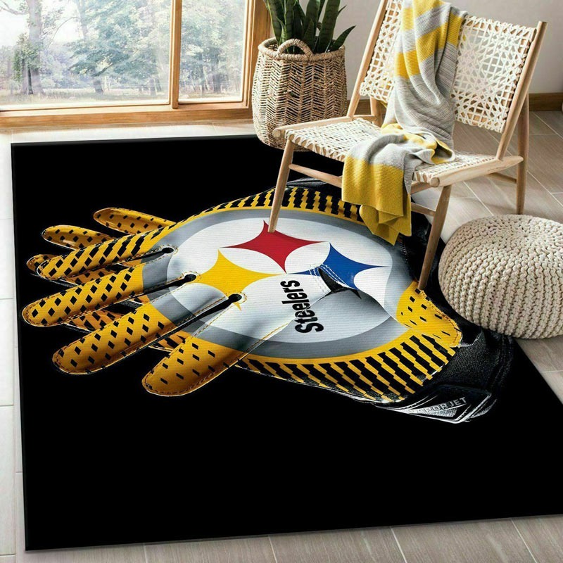 Pittsburgh Steelers Area Rug NFL Area Rug Kitchen Rug Indoor Outdoor Rugs Rectangle Carpet