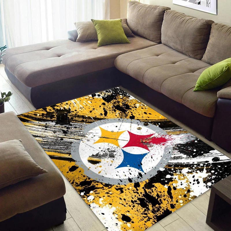 Pittsburgh Steelers Area Rug NFL Area Rug Bedroom Area Rug Outdoor Rug Rectangle Carpet