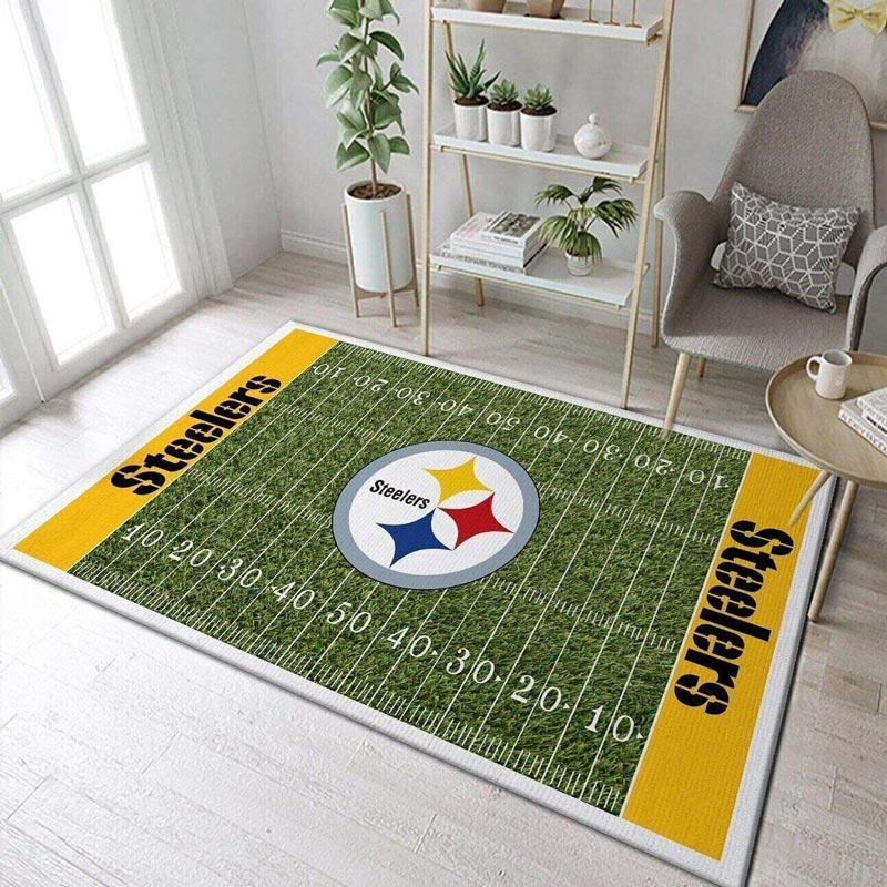 Pittsburgh Steelers Rug NFL Area Rug Bathroom Rug Indoor Outdoor Rugs Rectangle Carpet