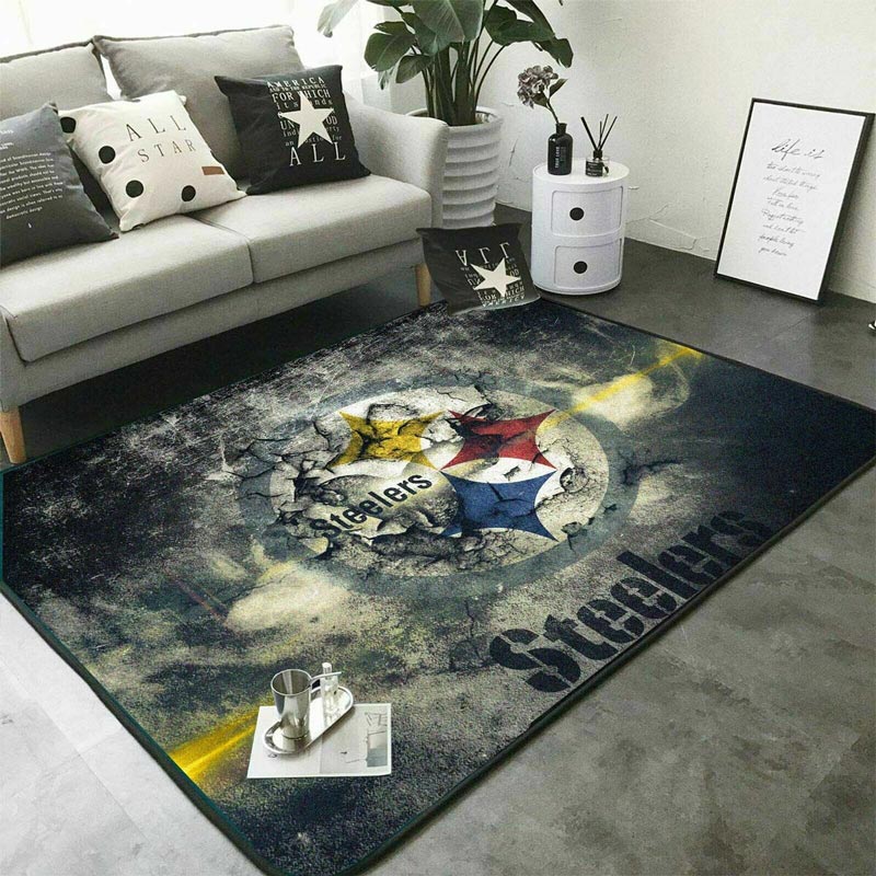 Pittsburgh Steelers Rug NFL Area Rug Bedroom Rug Outdoor Rugs Rectangle Carpet