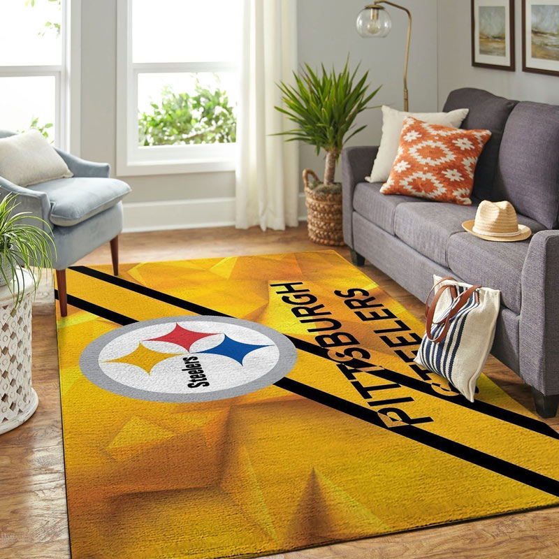 Pittsburgh Steelers Area Rug NFL Area Rug Bedroom Rug Outdoor Rug Rectangle Carpet