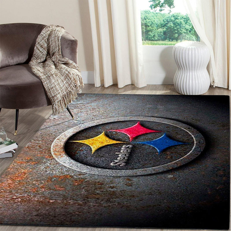 Pittsburgh Steelers Rug NFL Area Rug Dining Room Rugs Indoor Outdoor Rugs Rectangle Carpet