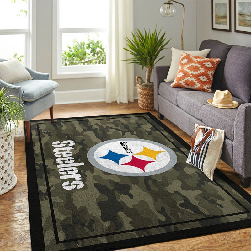 Pittsburgh Steelers Rug NFL Area Rug Bedroom Rug Outdoor Rugs Rectangle Carpet
