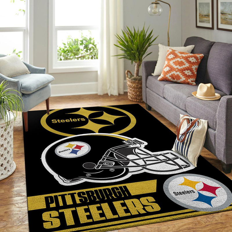 Pittsburgh Steelers Rug NFL Area Rug Bathroom Rugs Outdoor Rugs Rectangle Carpet