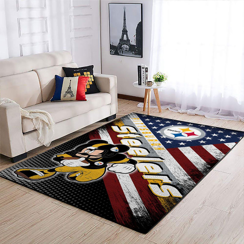 Pittsburgh Steelers Area Rug NFL Area Rug Kitchen Rug Indoor Outdoor Rug Rectangle Carpet