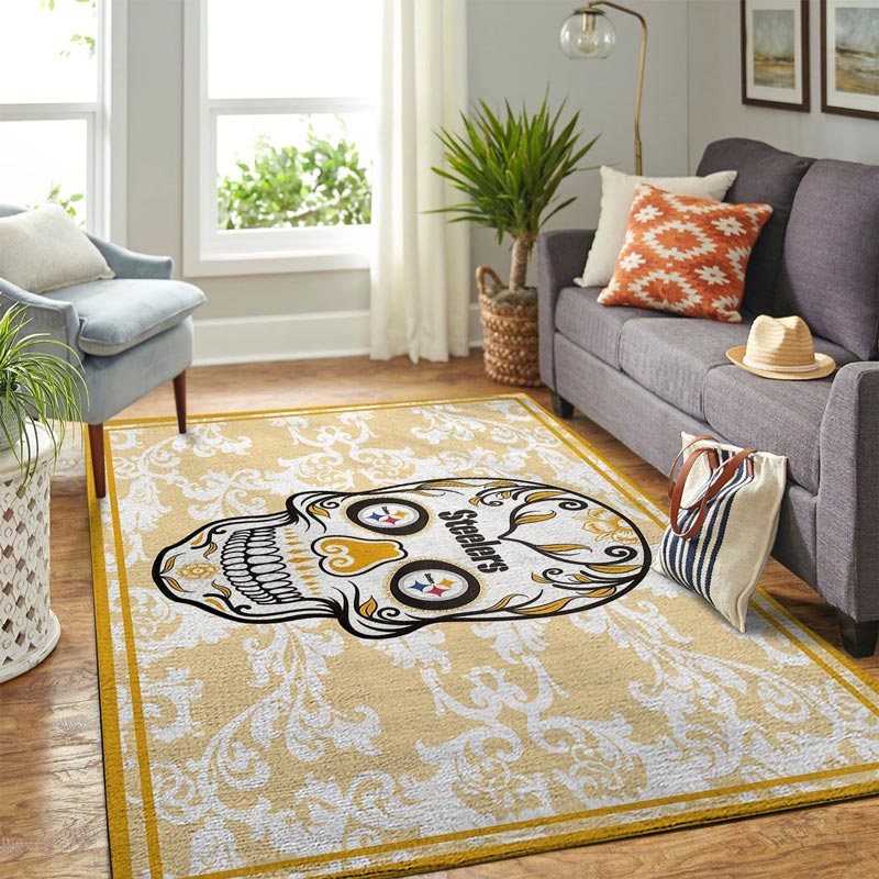 Pittsburgh Steelers Area Rug NFL Area Rug Bathroom Rug Outdoor Rug Rectangle Carpet