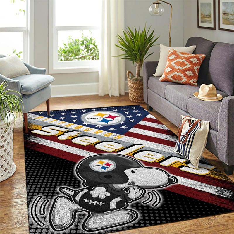 Pittsburgh Steelers Area Rug NFL Area Rug Kitchen Rug Outdoor Rugs Rectangle Carpet