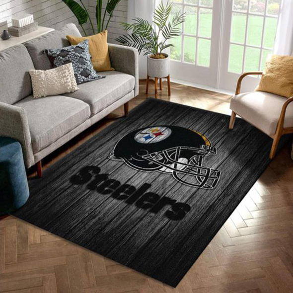 Pittsburgh Steelers Rug NFL Area Rug Dining Room Rugs Indoor Rug Rectangle Carpet