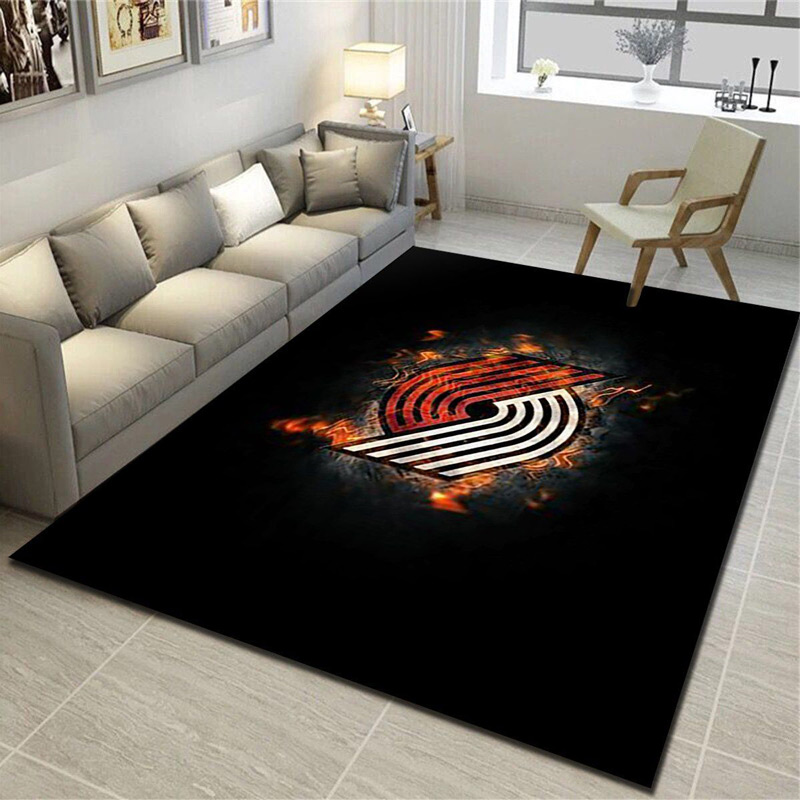 Portland Trail Blazers Area Rug NBA Area Rug Bedroom Area Rug Indoor Rugs Rectangle Carpet