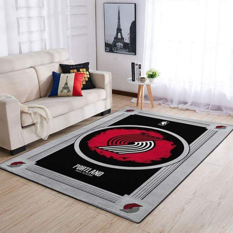 Portland Trail Blazers Area Rug NBA Area Rug Living Room Rug Indoor Rugs Rectangle Carpet
