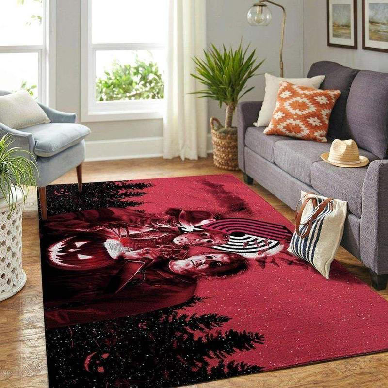 Portland Trail Blazers Area Rug NBA Area Rug Bathroom Rugs Indoor Outdoor Rug Rectangle Carpet