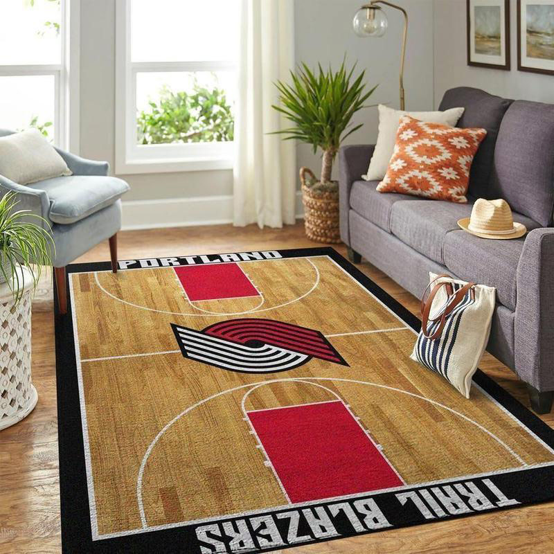 Portland Trail Blazers Area Rug NBA Area Rug Kitchen Rug Outdoor Rug Rectangle Carpet