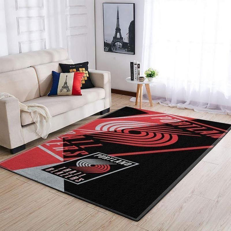 Portland Trail Blazers Rug NBA Area Rug Bathroom Rug Indoor Outdoor Rugs Rectangle Carpet