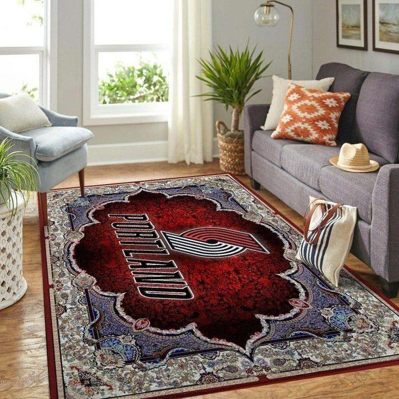 Portland Trail Blazers Area Rug NBA Area Rug Living Room Rug Indoor Outdoor Rugs Rectangle Carpet