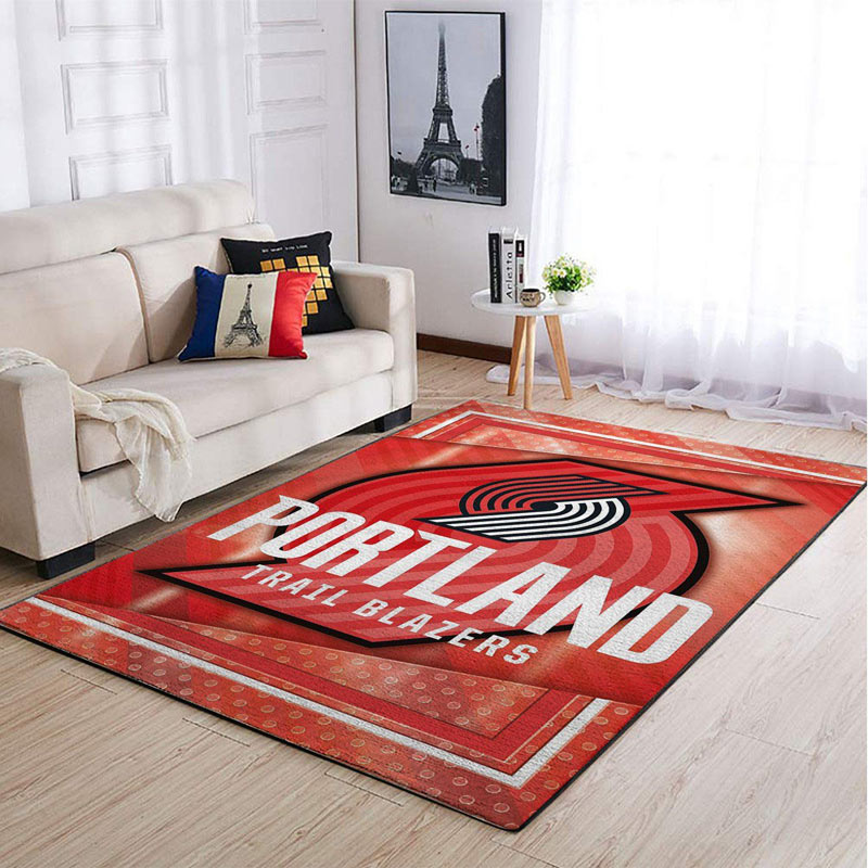Portland Trail Blazers Rug NBA Area Rug Living Room Area Rug Indoor Rugs Rectangle Carpet