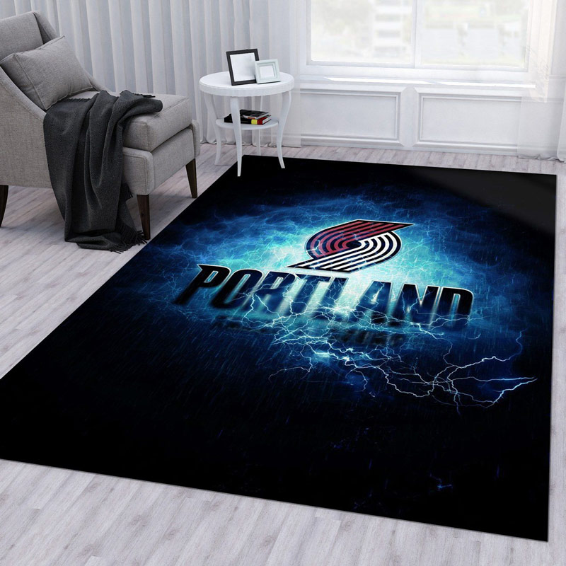 Portland Trail Blazers Rug NBA Area Rug Kitchen Rug Indoor Outdoor Rug Rectangle Carpet