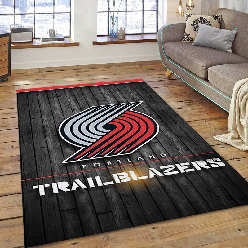 Portland Trail Blazers Rug NBA Area Rug Living Room Area Rug Indoor Outdoor Rugs Rectangle Carpet