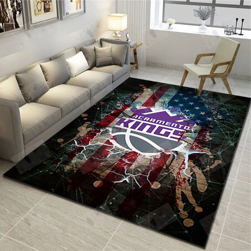 Sacramento Kings Rug NBA Area Rug Bathroom Rug Indoor Outdoor Rugs Rectangle Carpet