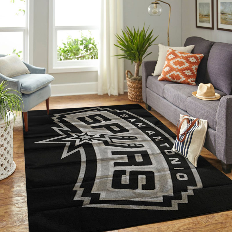 San Antonio Spurs Rug NBA Area Rug Dining Room Rugs Indoor Outdoor Rugs Rectangle Carpet