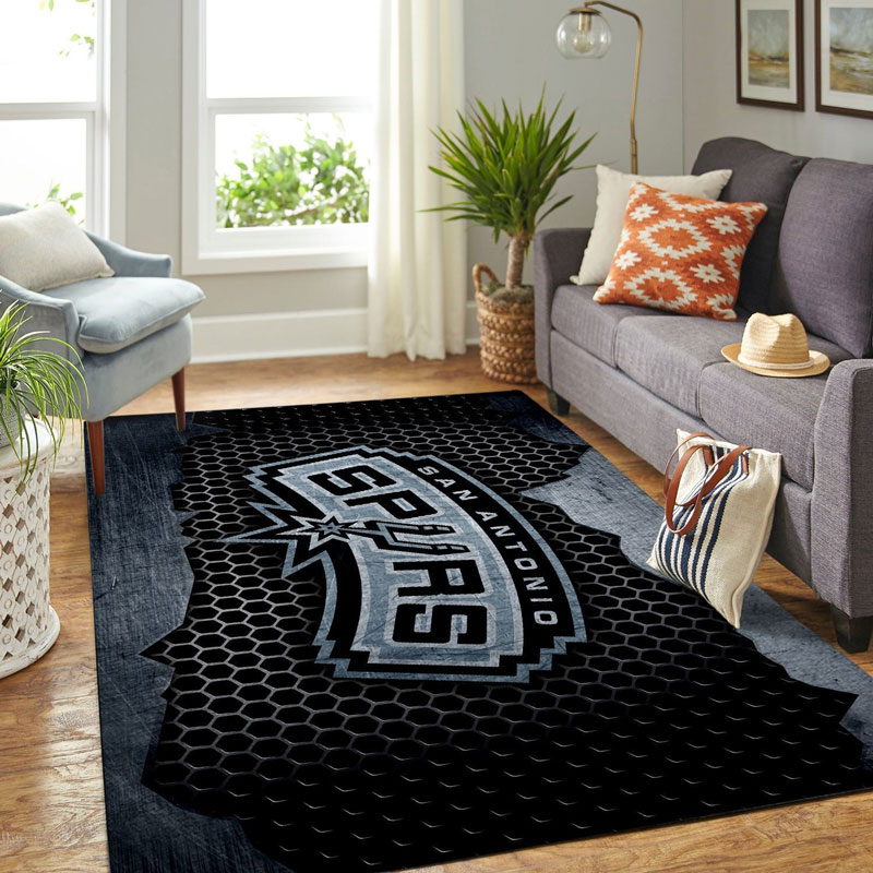 San Antonio Spurs Area Rug NBA Area Rug Living Room Area Rug Indoor Outdoor Rug Rectangle Carpet